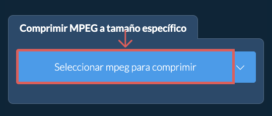 Comprimir mpeg por debajo de un tamaño específico