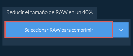 Reducir el tamaño de RAW en un 40%