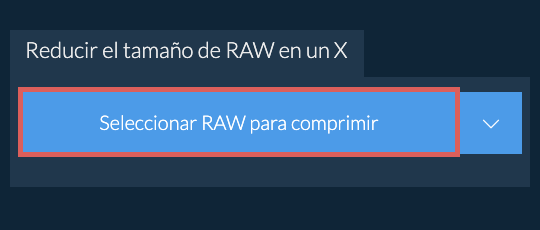 Reducir el tamaño de RAW en un X