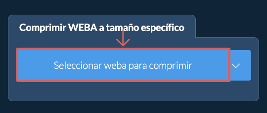 Comprimir weba por debajo de un tamaño específico
