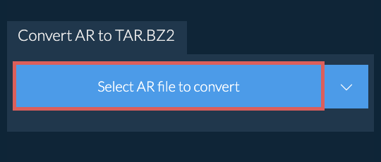 Convert AR to TAR.BZ2