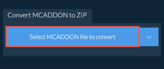 Convert MCADDON to ZIP