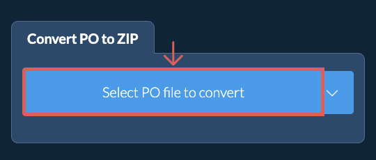 Convert PO to ZIP