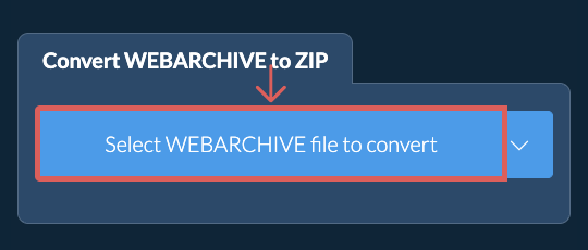 Convert WEBARCHIVE to ZIP