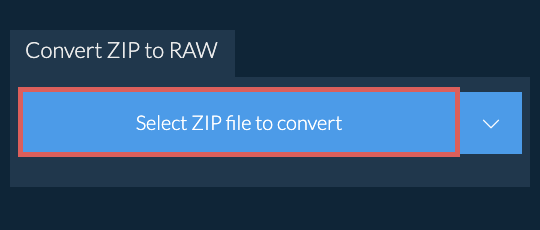 Convert ZIP to RAW