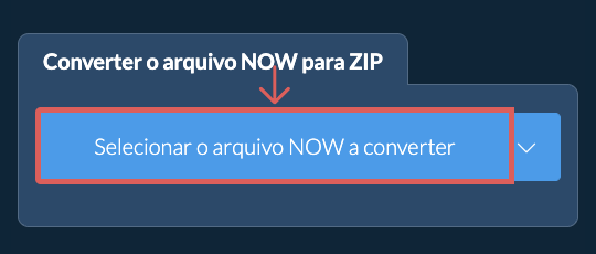 Converter o arquivo NOW para ZIP