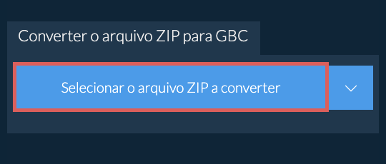 Converter o arquivo ZIP para GBC