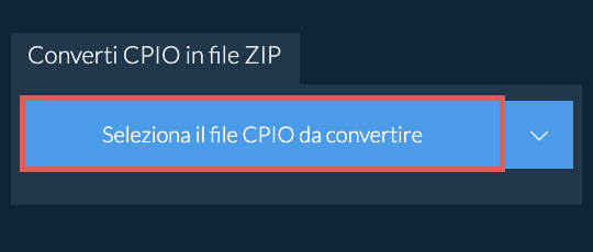 Converti CPIO in file ZIP