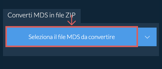 Converti MDS in file ZIP
