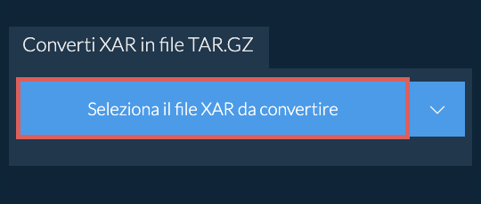 Converti XAR in file TAR.GZ