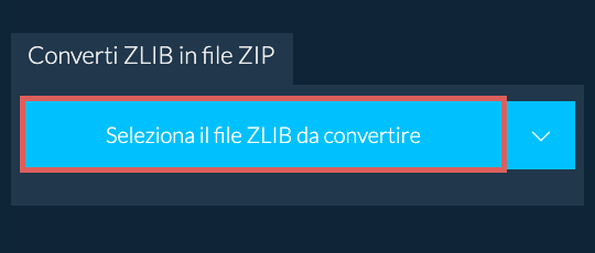 Converti ZLIB in file ZIP