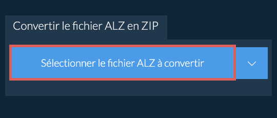 Convertir le fichier ALZ en ZIP