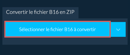 Convertir le fichier B16 en ZIP