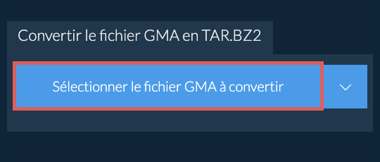 Convertir le fichier GMA en TAR.BZ2
