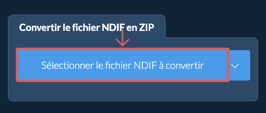 Convertir le fichier NDIF en ZIP