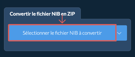 Convertir le fichier NIB en ZIP