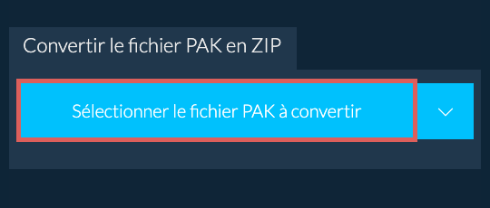 Convertir le fichier PAK en ZIP