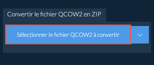 Convertir le fichier QCOW2 en ZIP