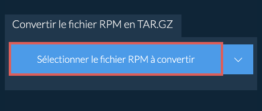 Convertir le fichier RPM en TAR.GZ