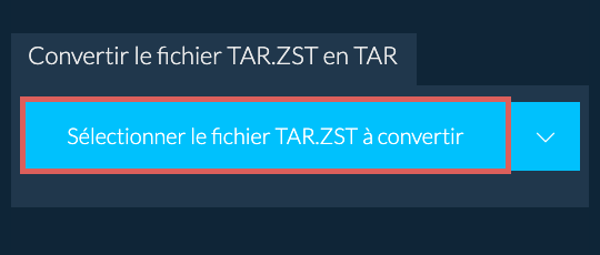 Convertir le fichier TAR.ZST en TAR