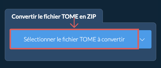 Convertir le fichier TOME en ZIP