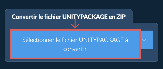 Convertir le fichier UNITYPACKAGE en ZIP