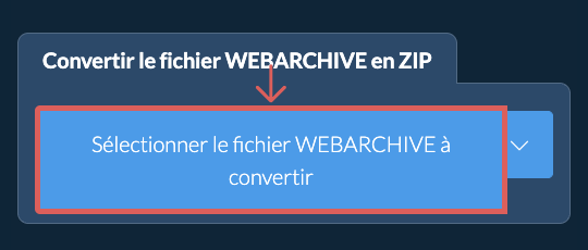 Convertir le fichier WEBARCHIVE en ZIP