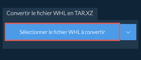 Convertir le fichier WHL en TAR.XZ