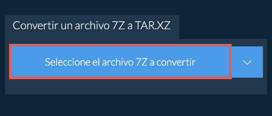 Convertir un archivo 7Z a TAR.XZ