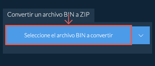 Convertir un archivo BIN a ZIP