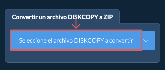 Convertir un archivo DISKCOPY a ZIP