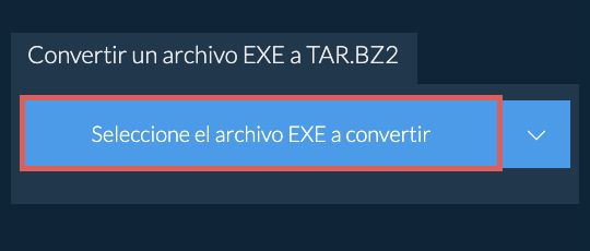 Convertir un archivo EXE a TAR.BZ2