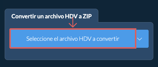 Convertir un archivo HDV a ZIP