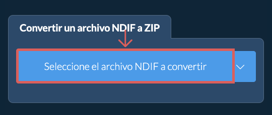 Convertir un archivo NDIF a ZIP