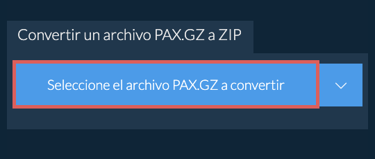 Convertir un archivo PAX.GZ a ZIP