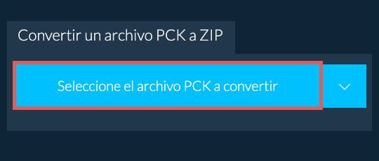 Convertir un archivo PCK a ZIP