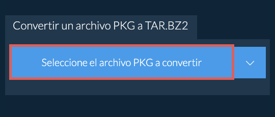 Convertir un archivo PKG a TAR.BZ2