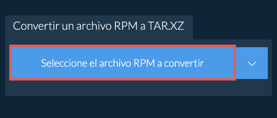 Convertir un archivo RPM a TAR.XZ