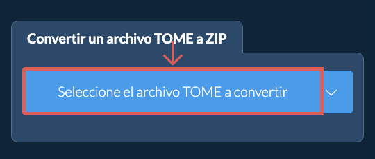 Convertir un archivo TOME a ZIP