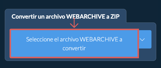 Convertir un archivo WEBARCHIVE a ZIP