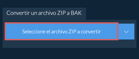 Convertir un archivo ZIP a BAK