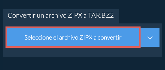 Convertir un archivo ZIPX a TAR.BZ2
