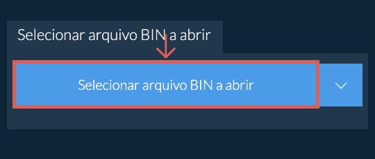 Selecionar arquivo BIN a abrir