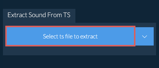 Extract Sound From ts