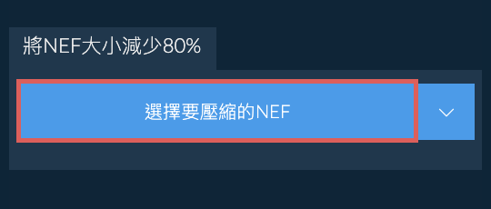 將NEF大小減少80%