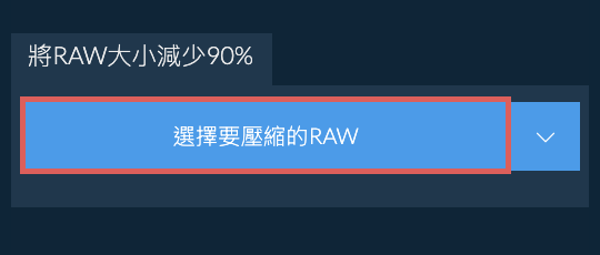 將RAW大小減少90%
