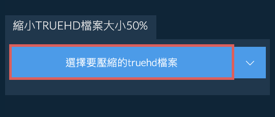 縮小truehd檔案大小50%