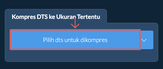 Kompres dts Di Bawah ukuran tertentu