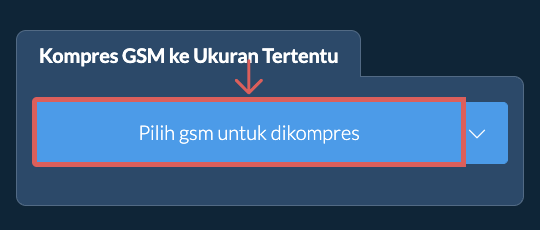 Kompres gsm Di Bawah ukuran tertentu