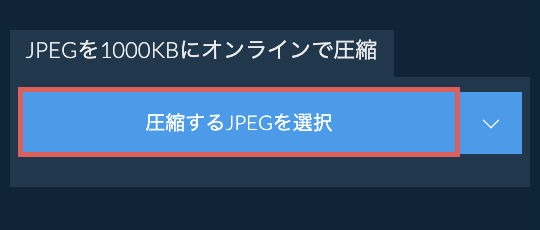 JPEGを1000KBにオンラインで圧縮